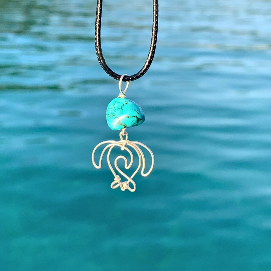  Ray of Sunshine Jewellery - hand forged in Sterling Silver these gorgeous Turquoise coloured stones are the same colour as the stunning clear water they are overhanging in the sunlight. Truly Stunning